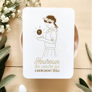 Petite carte Fille ocre OBOBOI
