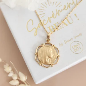 médaille vierge plaqué or